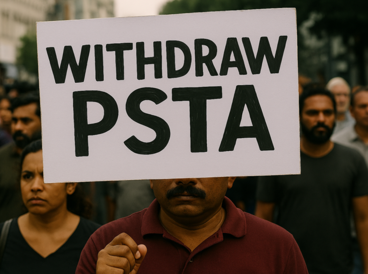 ත්‍රස්වාදයෙන් රාජ්‍ය ආරක්ෂා කිරීමේ පනත් කෙටුම්පත (PSTA) වහාම ඉවත් කරගන්න - CSMD